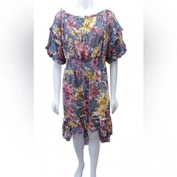 Umgee Off The Shoulder  Floral Dress Size XL - Picture 1 of 9